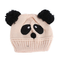 Baby Kids Cartoon Panda Ball Handmade Knitted Crochet Beanie Cap Hat
