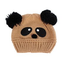 Baby Kids Cartoon Panda Ball Handmade Knitted Crochet Beanie Cap Hat