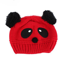 Baby Kids Cartoon Panda Ball Handmade Knitted Crochet Beanie Cap Hat