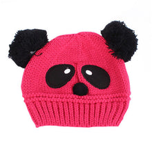 Baby Kids Cartoon Panda Ball Handmade Knitted Crochet Beanie Cap Hat