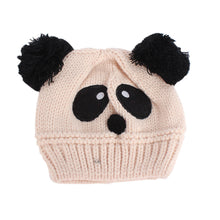Baby Kids Cartoon Panda Ball Handmade Knitted Crochet Beanie Cap Hat