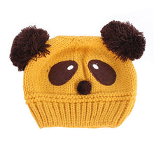 Baby Kids Cartoon Panda Ball Handmade Knitted Crochet Beanie Cap Hat