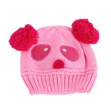 Baby Kids Cartoon Panda Ball Handmade Knitted Crochet Beanie Cap Hat