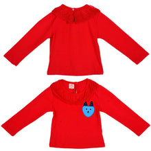 Baby Kids Girl Long Sleeve T-shirt Lace Collar Princess Blouse Tee Tops Pullover