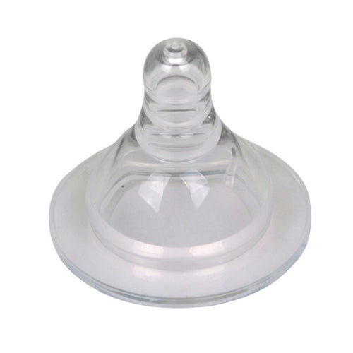 Baby Kids Silicone Wide-Mouth Nipple Round Cross Hole Breast Milk Feeling Bottles Nipple