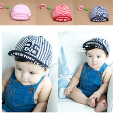 Baby Kids Girls Boys Stripes Snapbacks Hats Baseball Cap Flat Visor Snapback Caps