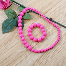 Beauty Baby Girls Cartoon Colorful Bead Necklace Bracelet Jewelry Set kids Gift