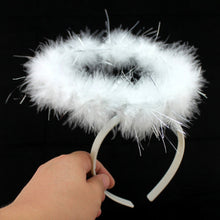 Black White Feather Angel Halo Headband Fancy Xmas Party Dress Headwear Costume