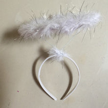 Black White Feather Angel Halo Headband Fancy Xmas Party Dress Headwear Costume