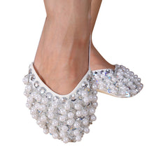 Bling Diamond Rhinestone Peals Half Sole Sandal Lyrical Belly Dance Shoes