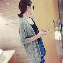 Brief Women Loose Batwing Cardigan Hip Long Shirts Sweater Casual Knitted Outwear