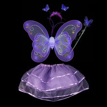 Butterfly Wing Wand Headband Tutu Skirts Cosplay Costume For Fairy Girl Kids Skirt