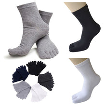 Casual Breathable Men's S Five Finger Toe Socks Solid Long Ankle Cotton Socks  PY6