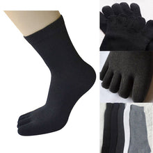 Casual Breathable Men's S Five Finger Toe Socks Solid Long Ankle Cotton Socks  PY6