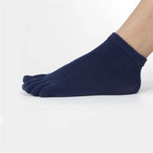 Casual Breathable Men's S Five Finger Toe Socks Solid Long Ankle Cotton Socks  PY6