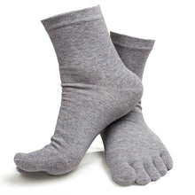 Casual Breathable Men's S Five Finger Toe Socks Solid Long Ankle Cotton Socks  PY6