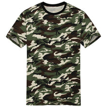 Casual Camouflage T-shirt Men Cotton Army Tactical Combat Military Camo Camp  Tee Shirt Homme