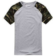 Casual Camouflage T-shirt Men Cotton Army Tactical Combat Military Camo Camp  Tee Shirt Homme