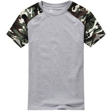 Casual Camouflage T-shirt Men Cotton Army Tactical Combat Military Camo Camp  Tee Shirt Homme