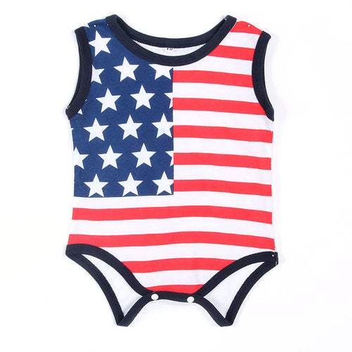 Charm Baby Boys Apparel Girls Toddlers Playsuit born Flag Romper Jumpsuit