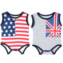 Charm Baby Boys Apparel Girls Toddlers Playsuit born Flag Romper Jumpsuit