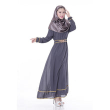 Chic Chiffon Kaftan Abaya Jilbab Islamic Muslim Women's Long Sleeve Maxi Dress  PY3