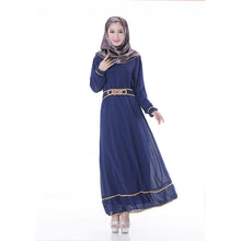 Chic Chiffon Kaftan Abaya Jilbab Islamic Muslim Women's Long Sleeve Maxi Dress  PY3