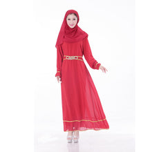 Chic Chiffon Kaftan Abaya Jilbab Islamic Muslim Women's Long Sleeve Maxi Dress  PY3