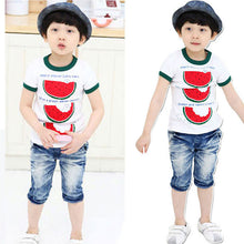 Chic Kid Toddler Tops Cozy T-Shirt Child Boys Crew Neck Watermelon Tee Shirt