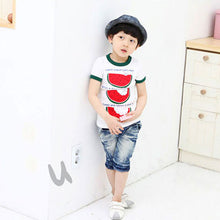 Chic Kid Toddler Tops Cozy T-Shirt Child Boys Crew Neck Watermelon Tee Shirt