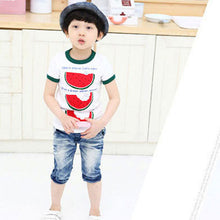 Chic Kid Toddler Tops Cozy T-Shirt Child Boys Crew Neck Watermelon Tee Shirt