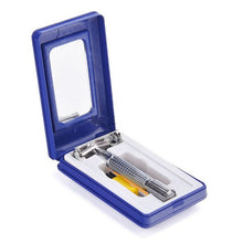 Classic Double Edge Safety Razor with 1 Razor Blades, Mirror & Travel Case PY6