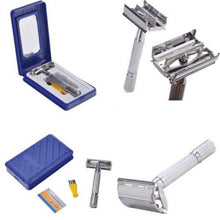 Classic Double Edge Safety Razor with 1 Razor Blades, Mirror & Travel Case PY6