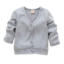 Cotton Baby Boy Girls Jacket Casual V-neck Cardigan Thick Coat Children's Clothing