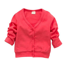 Cotton Baby Boy Girls Jacket Casual V-neck Cardigan Thick Coat Children's Clothing