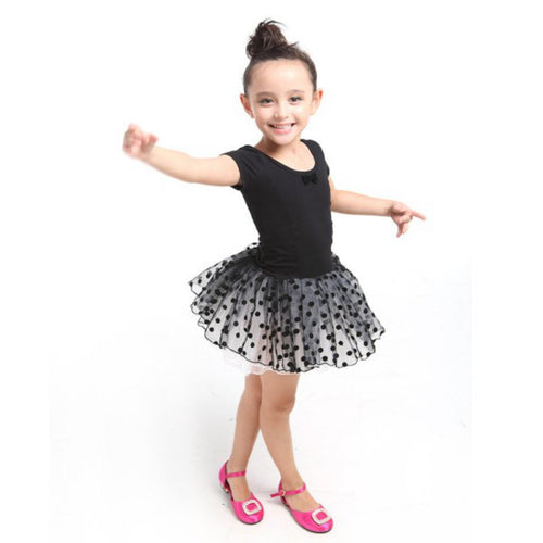 Cute Kids Baby Girl Ballet Dance Dress Child Girl Short Sleeve Tutu Dress Skirts