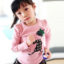 Cute Kids Baby Toddler Girls Tops Crewneck Long Sleeve Shirt Cotton T-Shirt 2-7Y