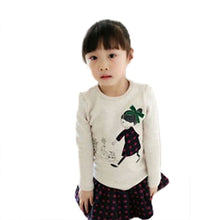 Cute Kids Baby Toddler Girls Tops Crewneck Long Sleeve Shirt Cotton T-Shirt 2-7Y