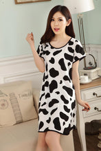 Cute Nightgowns Women Casual Cartoon Nightwear Sleepwear Short Sleeve Sleep Dress