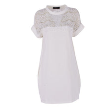 Elegant Women Lace Dresses Hollow Out Loose Sexy Short Casual Dress