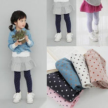 Fall 2-8Y Girls Baby Toddlers Lovely Polka Dot Leggings Kids Cotton Pants Trousers Freshipping