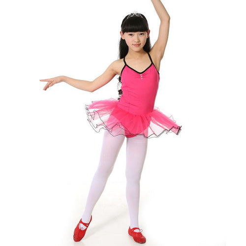 Girls Party Leotard Ballet Costume Tutu Skirt Dance Skate Dress P1