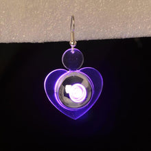 LED Light Up Bling Ear Earrings Heart Earrings Earring For Dance Party
