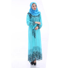 Kaftan Abaya Jilbab Islamic Muslim Women Vintage Maxi Dress+Belt PY3