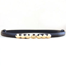 Lady PU Leather Alloy Thin Belts press design Thin Skinny Waistband P1