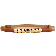 Lady PU Leather Alloy Thin Belts press design Thin Skinny Waistband P1