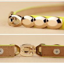 Lady PU Leather Alloy Thin Belts press design Thin Skinny Waistband P1