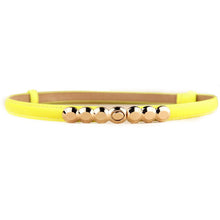 Lady PU Leather Alloy Thin Belts press design Thin Skinny Waistband P1
