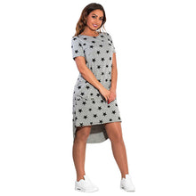 Print Star Women Dresses bBg s  Plus  Women Clothing Knee-Length Dress Casual Loose Dress