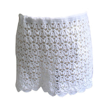 Women Bikini Bottoms Cover Up Lace Crochet Skirts Beachwear White